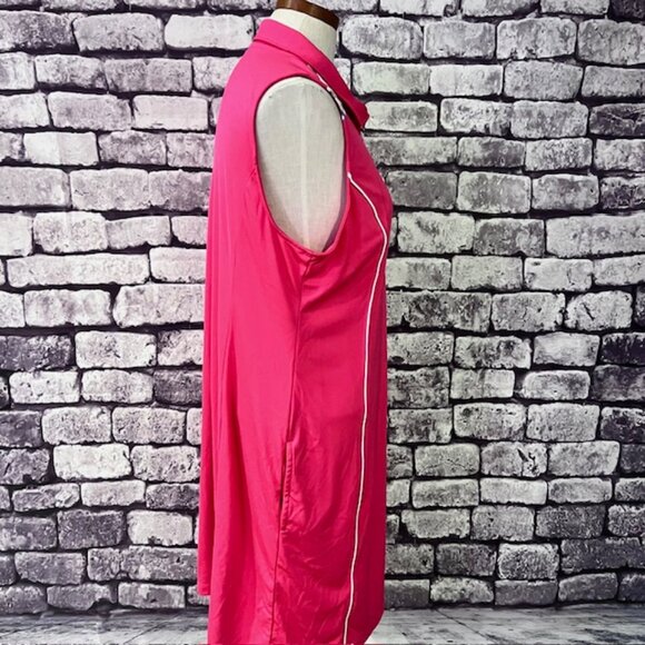 IZOD Pink & White Sleeveless Golf Dress Size XL - Picture 8 of 10